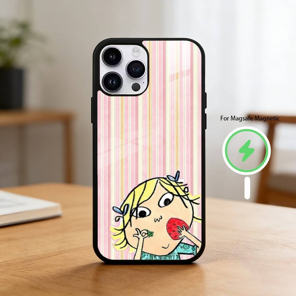 Charlie and Lola Anime Phone Case For iPhone 17/16/15/14/13/12/Plus/Pro/Max for Magnetic Wireless Charging