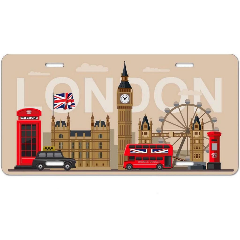 Vintage Plaque City View License Plates Paris London New York Metal Tin Signs For Garage Bar Pub Clubs Home Wall Decor 6X12 Inch