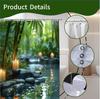 Zen Spa Shower Curtain, Bamboo Stone Water Reflection, Calming Nature Decor Set With Hooks