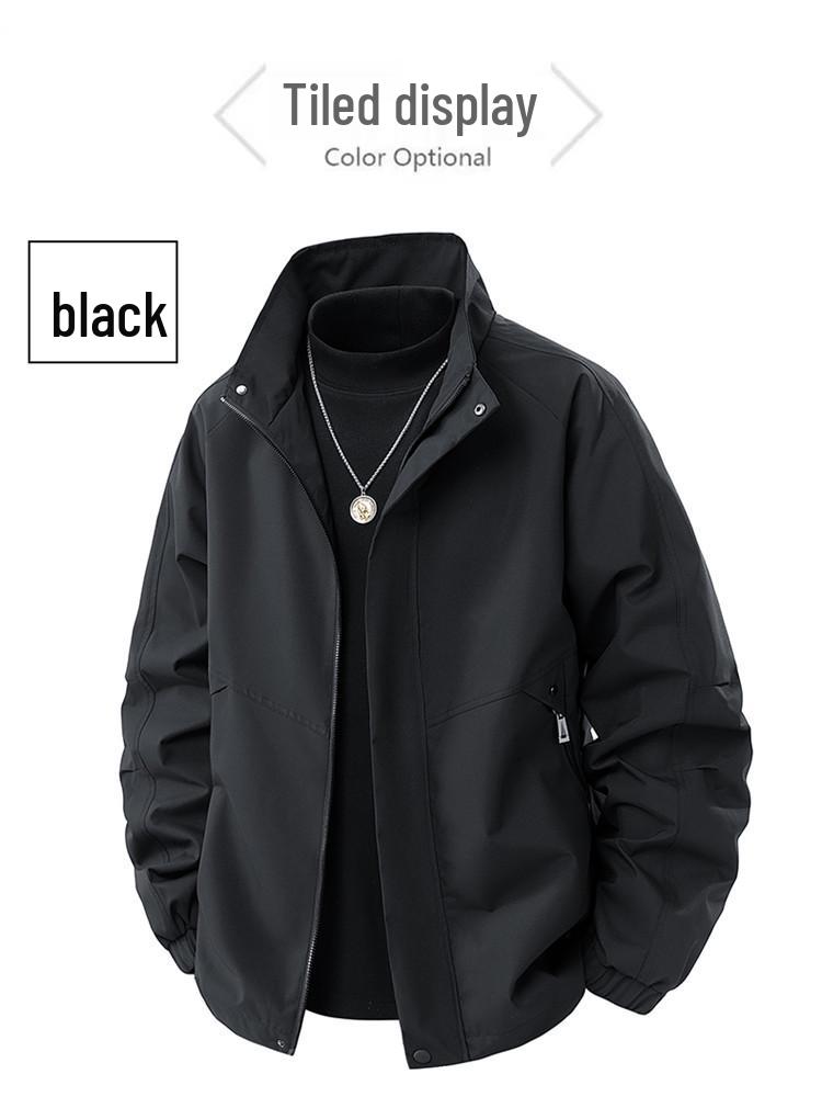 Men's 2026 Stylish Stand-up Collar Workwear Jacket - Spring & Autumn Casual Top