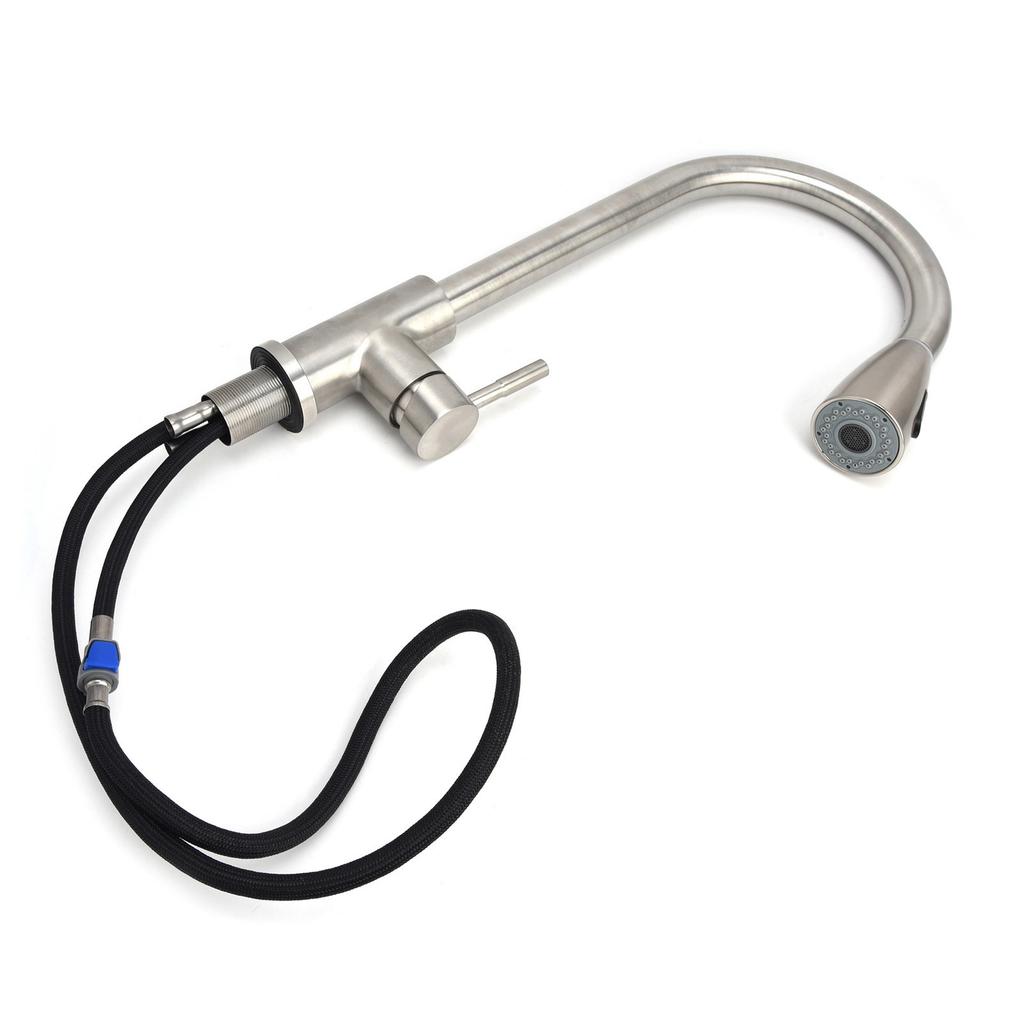 G1 2 Stainless Steel Sink Faucet Kitchen Pull Out Hot and Cold Water Tap for Home Kitchen
