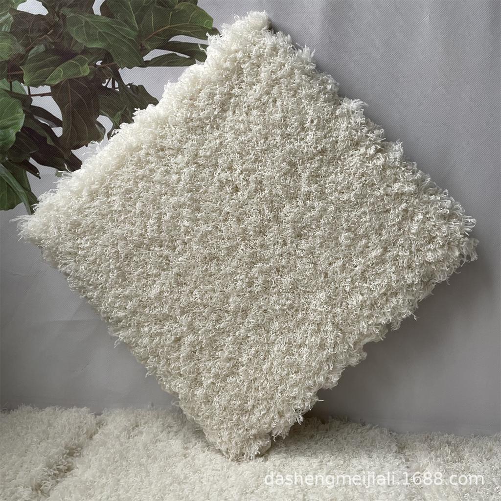 1 PCS Plush Foam Floor Mat,  Soft Baby Play Interlocking Foam Carpet Tiles with Border Fluffy Play Mat Floor Tiles Climbing Rugs