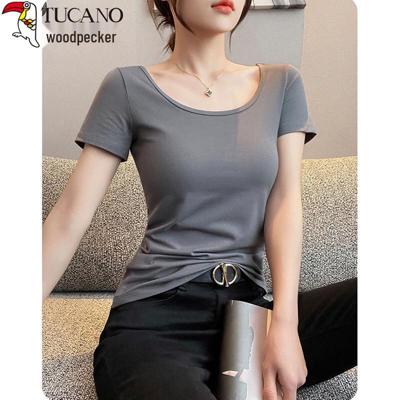 Woodpecker Women's Slim Fit U-Neck Short Sleeve T-Shirt