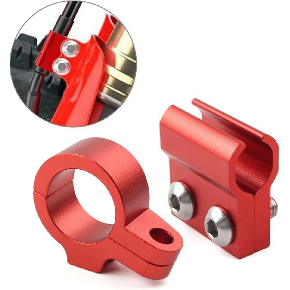 GZYF Red Motorcycle Front Brake Cable Clamp, Aluminum Brake Hose Clamp for HONDA CR80R/85R, CR125R/250R, CRF150R-450R