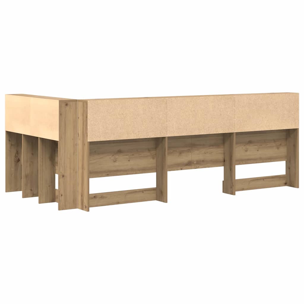 Storage Headboard Artisan Oak 90 cm Wood Based Material