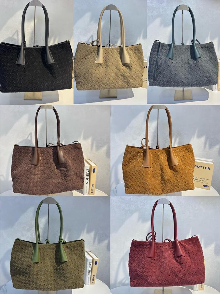 Herfst Retro Suède Geweven Tote: Veelzijdige Crossbody & Schoudertas