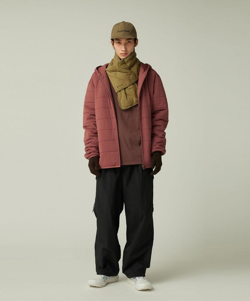 Snow Peak Flexible Insulated Hoodie Light Size for Men and Women Zip-Up SW-25AU002, Brown, M,