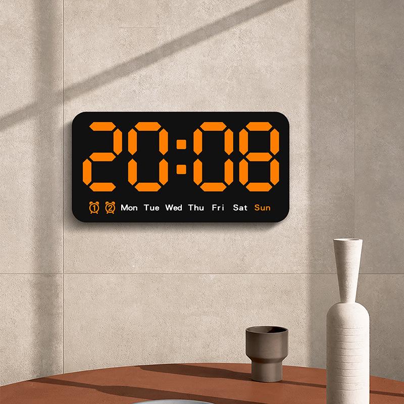 Multifunctional Wall Clock 6638: Large Screen, Dual-Use, Temperature Display, Living Room Alarm Clock