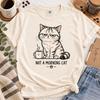 Not A Morning Cat T-Shirt, Funny Grumpy Cat Shirt, Sarcastic Coffee Lover Tee, Cute Cat Mom Gift, Humor Graphic Tee for Introvert