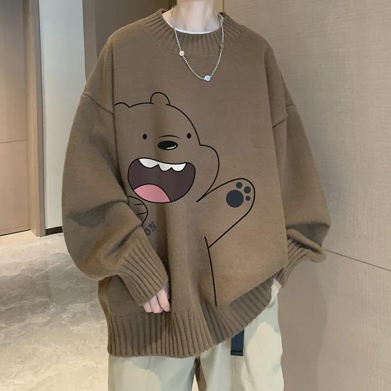 

2023 Утолщенный мужской повседневный свитер из бархата на осень/зиму 5XL