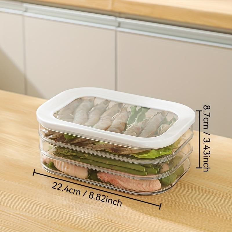 PP Material Bacon Meat Frozen Preservation Box, Household Refrigerator Special Storage Sealed Transparent Storage Box