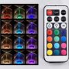 15 Minutes Luminous Remote Control Glass Hourglass Sand Timer Wood Bottom Night Light Sandglass Desk Home Decorative Toys