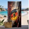 Toalha de Praia com Estampa de Futebol da Alemanha Secagem Rápida Super Absorvente Macia Toalha de Banho para Natação Praia Viagem Fã Lembrança Presente