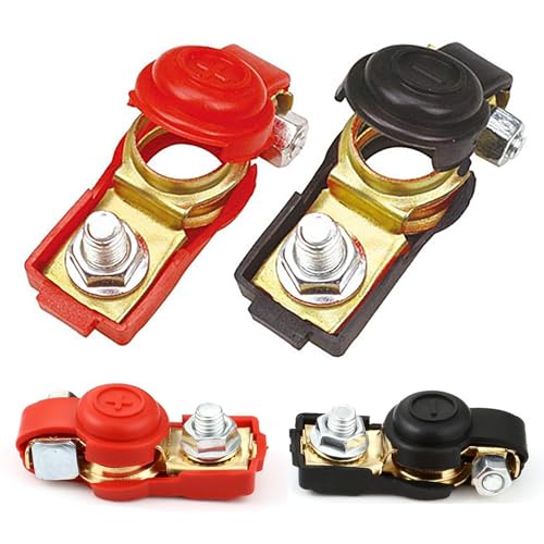 

Клеми акумулятора LOYELEY, Затискачі клем акумулятора, Автомобільний акумулятор, З ізоляційною захисною кришкою, Запобігання витоку, Стійкі до корозії, Високий C