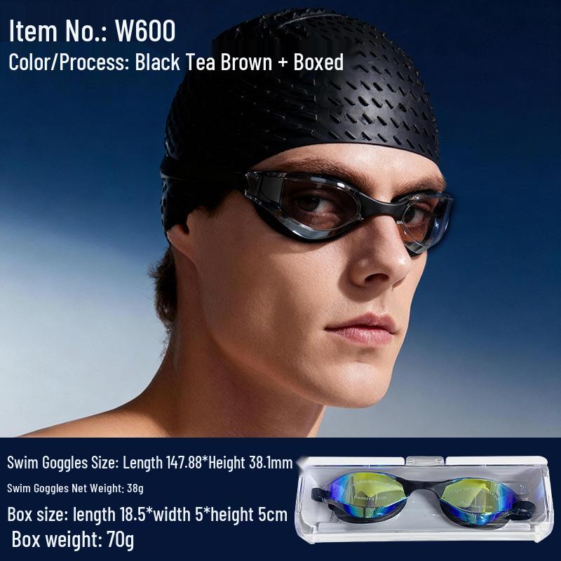 High-Definition Anti-Fog Racing Goggles - Professional Waterproof Swim Goggles for Men & Women.