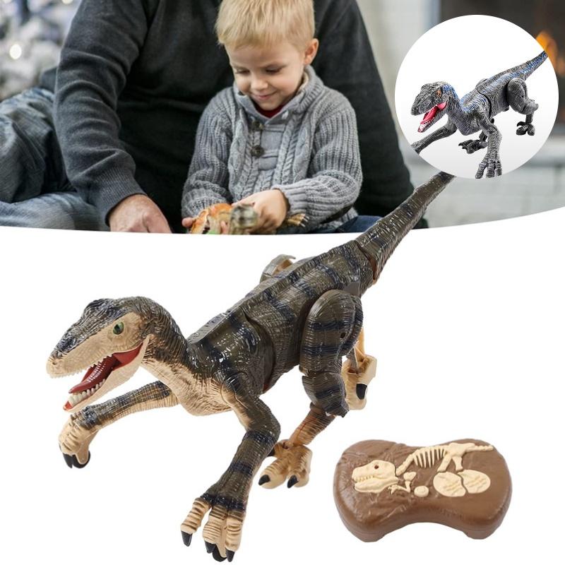 Children's Simulation Rechargeable Remote Control Spraying Dinosaur Toy Intelligent 2.4g Sound And Light Follows Light