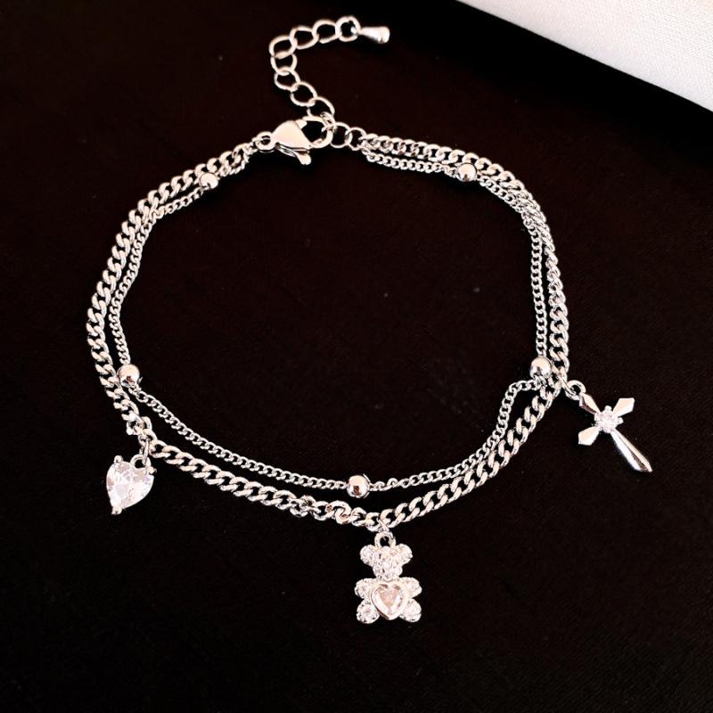 Französisches Zirkonia-Zuckerwürfel-Armband - Elegantes Light-Luxury-Armband für frische, einfache Mode