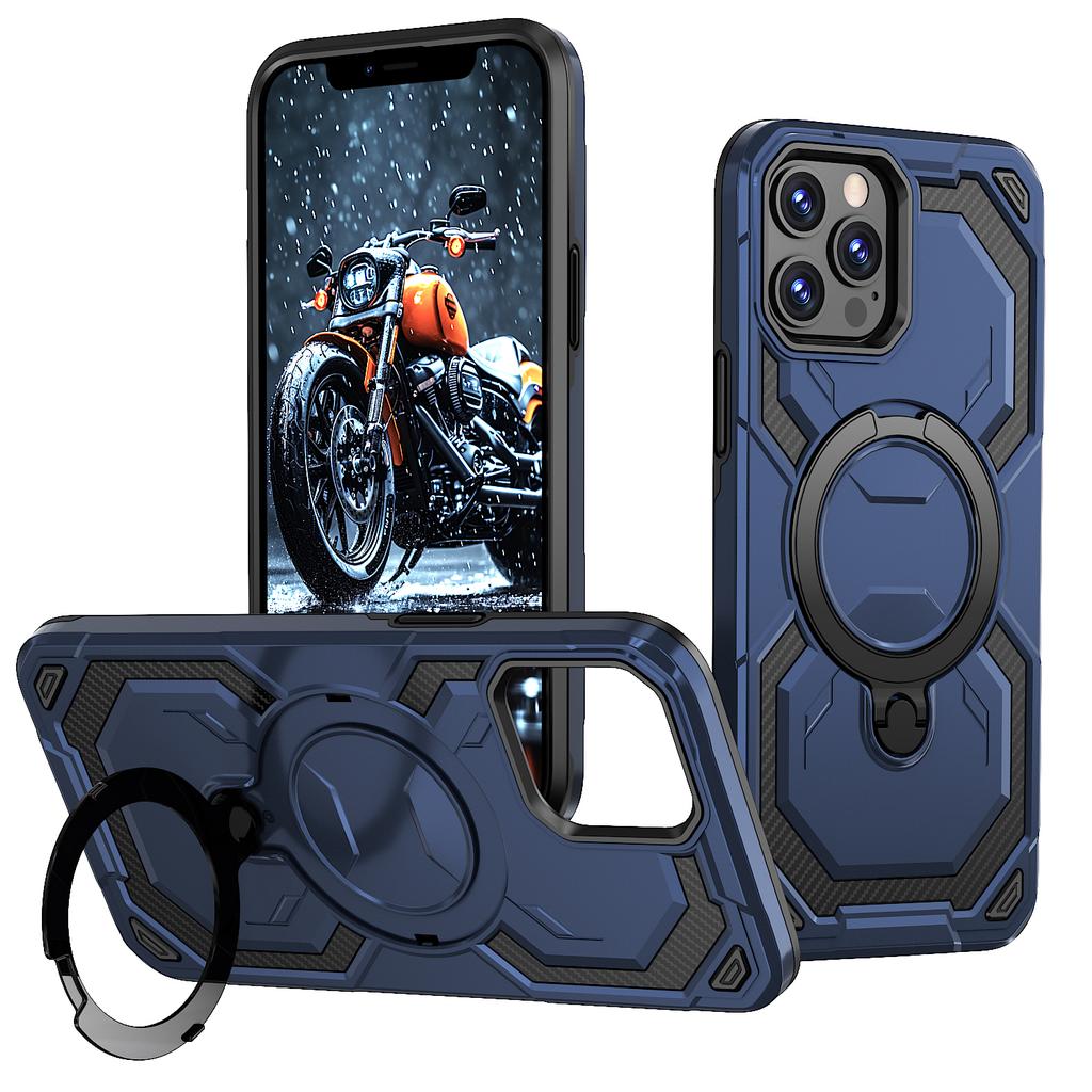 Luxury Magsafe Magnetic Wireless Charging Armor Phone Case For iPhone 16 15 14 13 12 11 Pro Max Plus 16E 16 E Ring Stand Cover