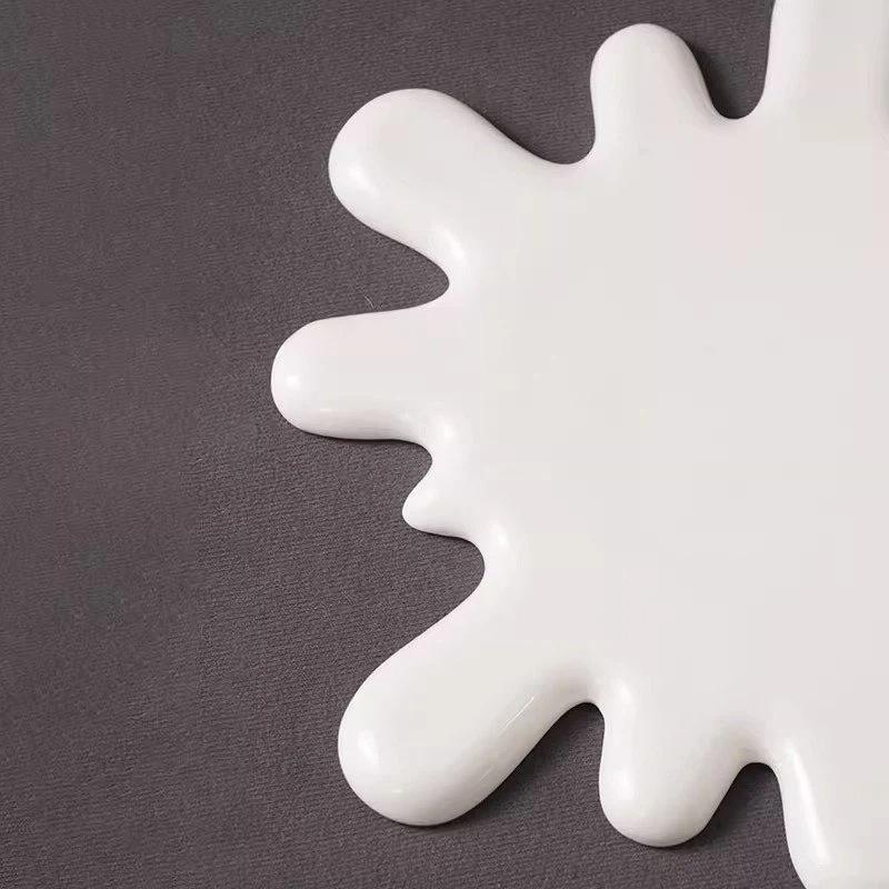 Kreatywny Nieregularny Ceramiczny Talerz Obiadowy na Stek, Deser, Sushi – Biała Zastawa Stołowa