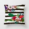 Ins Plant Flower Peach Skin Fleece Pillow Cover Sofa Car Pillow Cushion Cover Lunch Home Furnishing