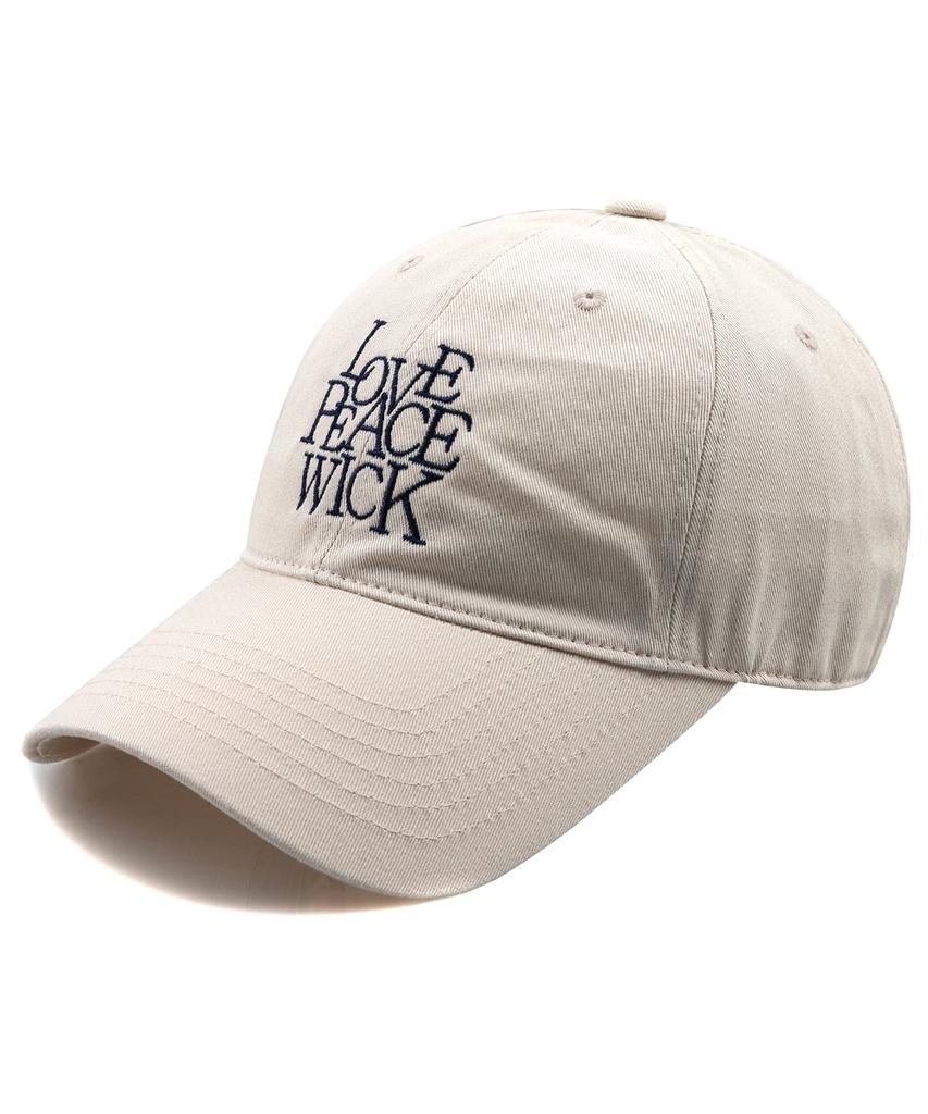 Wig Love Peace Washed Ball Cap - Light Beige