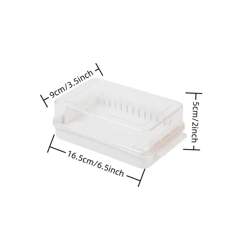 Transparent Lid Butter Partition Cutting Storage Box Butter Cheese Removable Washable Refrigerator Fresh-keeping Box