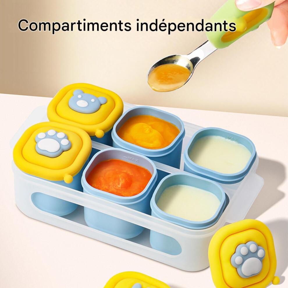Baby Food Freezer Trays | Silicone Ice Cream Mold with 6 Cavities for Baby Puree Storage and Reusable Baby Food Containers