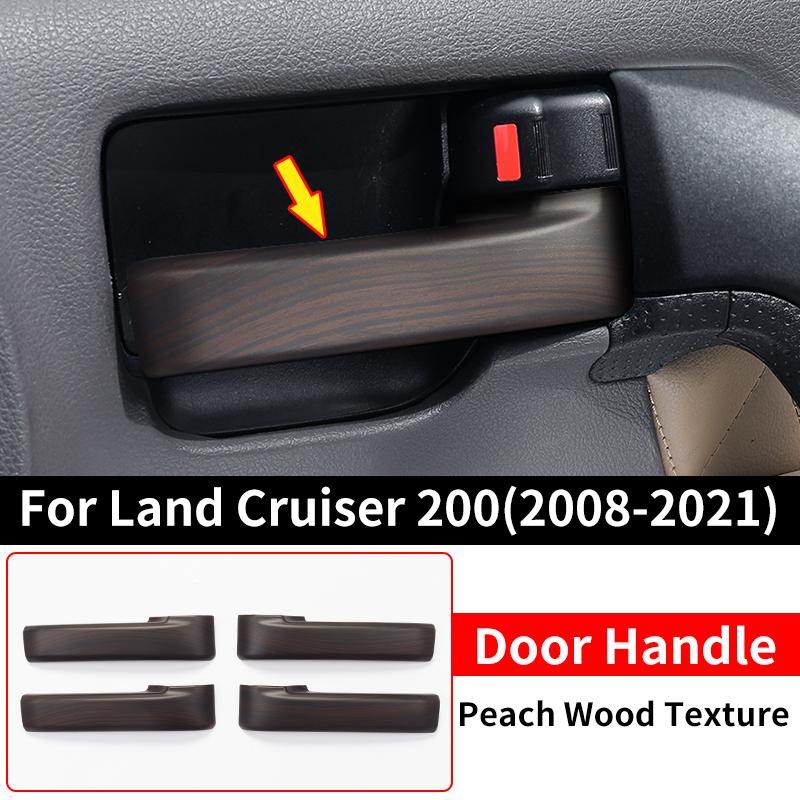 

Для 2008-Toyota Land Cruiser 200 персикового дерева наклейки для украшения дверей автомобиля LC200 FJ200 улучшенные аксессуары для интерьера Door Handle