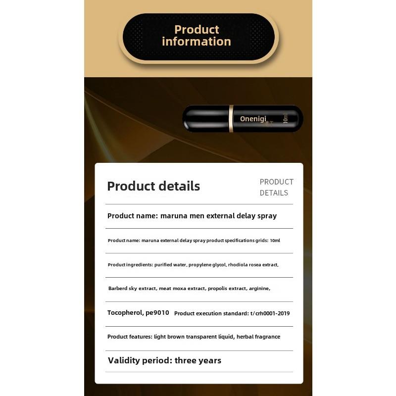 Men's External Delay Spray 10ml Power Black Gold Models Male Delay Lasting Spray Adult Sex Products