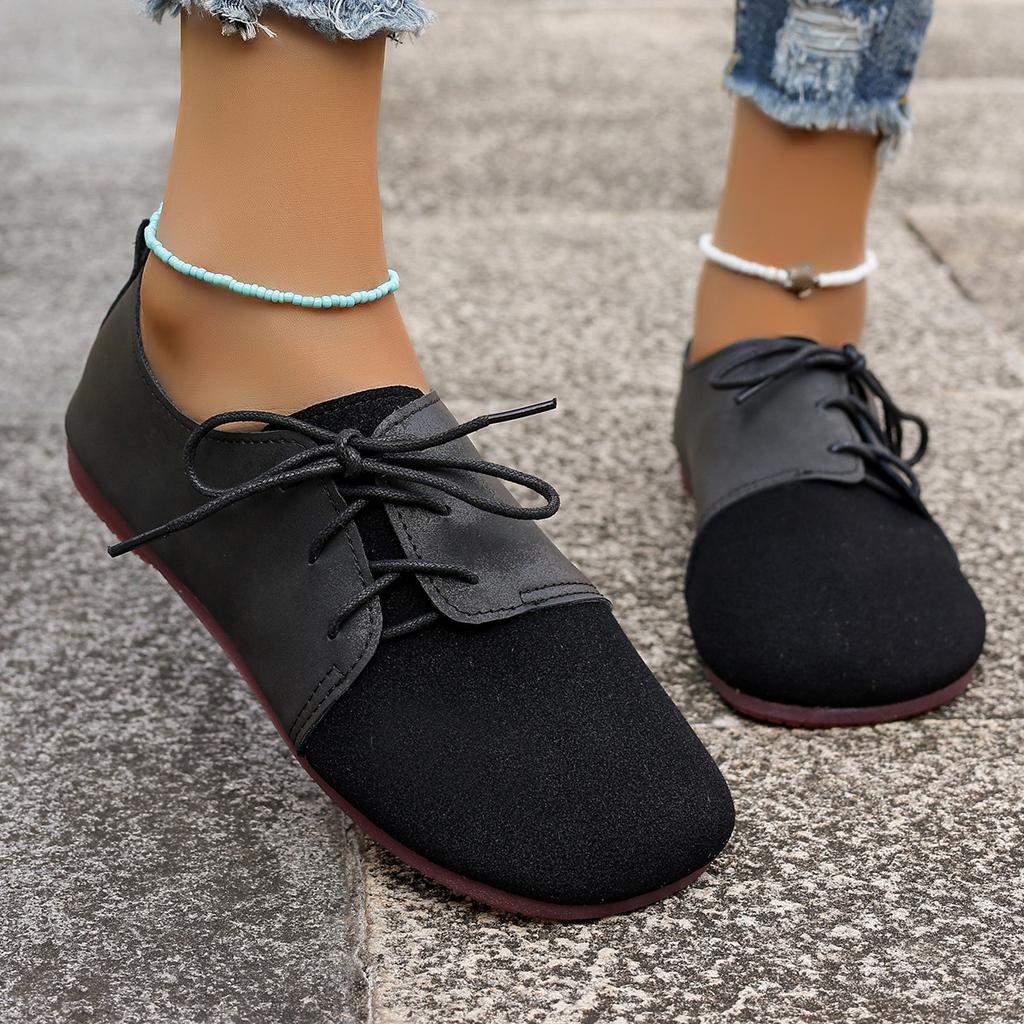 Summer Low Top Large Size Lace Up Women's Single Shoes Durable and Comfortable Flat Shoes Outdoor Soft Soled Casual Shoes
