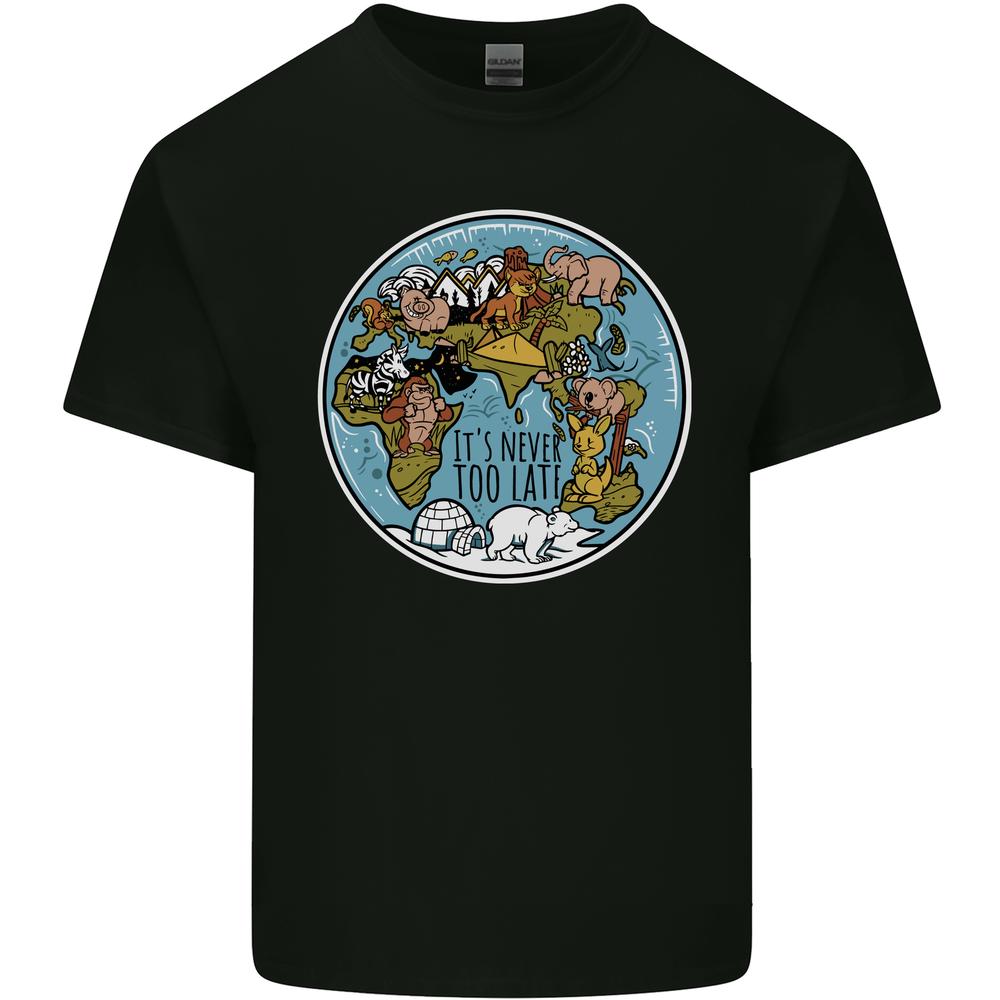 Climate Change It Never Too Late Kids T-shirt Childrens L