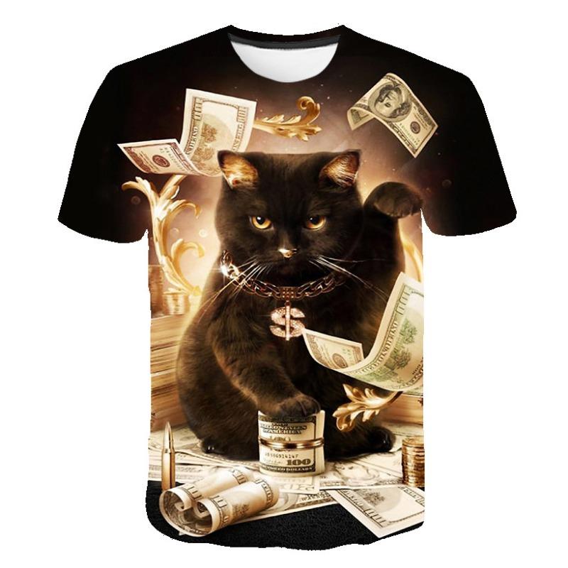 2024 Men/woman High Quality Brand T-shirt Hombre New Men T-shirt Casual Short Sleeve O-neck Fashion Funny Cat Printed 3D T Shirt
