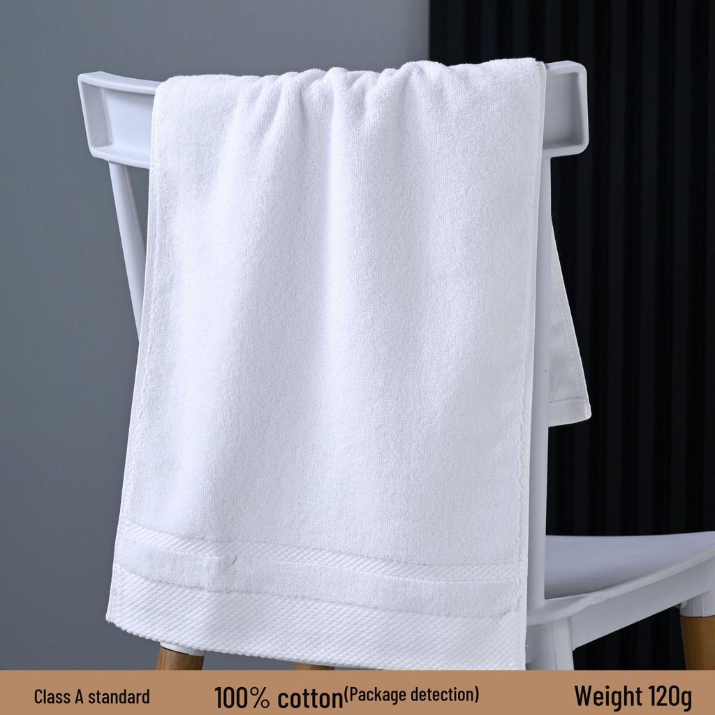 Thickened Absorbent Pure Cotton Bath Towel for Household and Face Wash