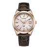 Eco-Drive Series 100 Meters Waterproof Solar Quartz Crocodile Leather Strap 38mm Unisex White Dial AQ4106-00A