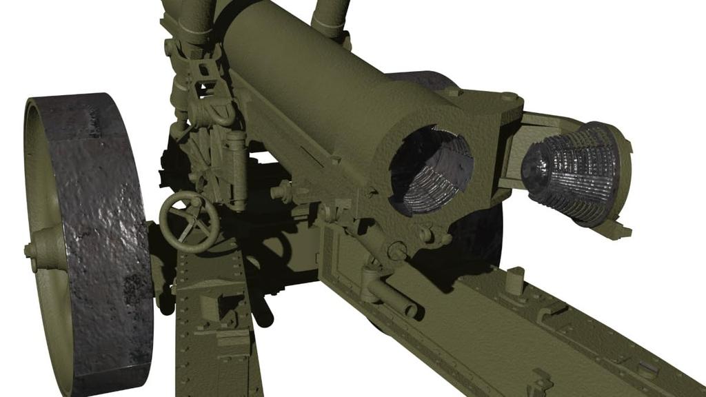 Chino Model Scale Type 89 15cm Cannon 3D Print Kit 1/35 CM-210 (Military)