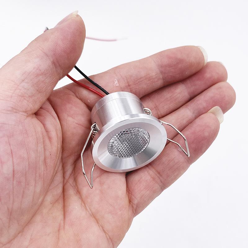 Mini Down Light LED 12V 1W Embedded Small Spotlight Iling Kitchen Bathroom Built-in Led Light Lamp Silver, White, Black Shell