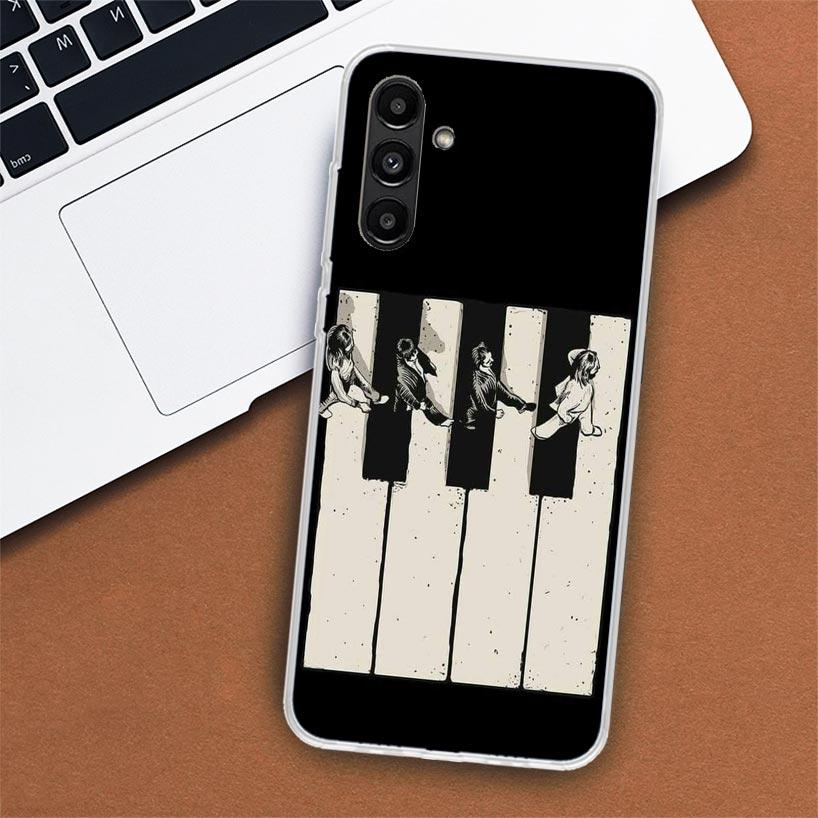 Musik Klavier Tastatur Handyhülle Für Samsung Galaxy A56 A55 A54 A53 A16 A15 A14 A13 A36 A35 A34 A33 A26 A25 A24 A23 A05S A04S A03