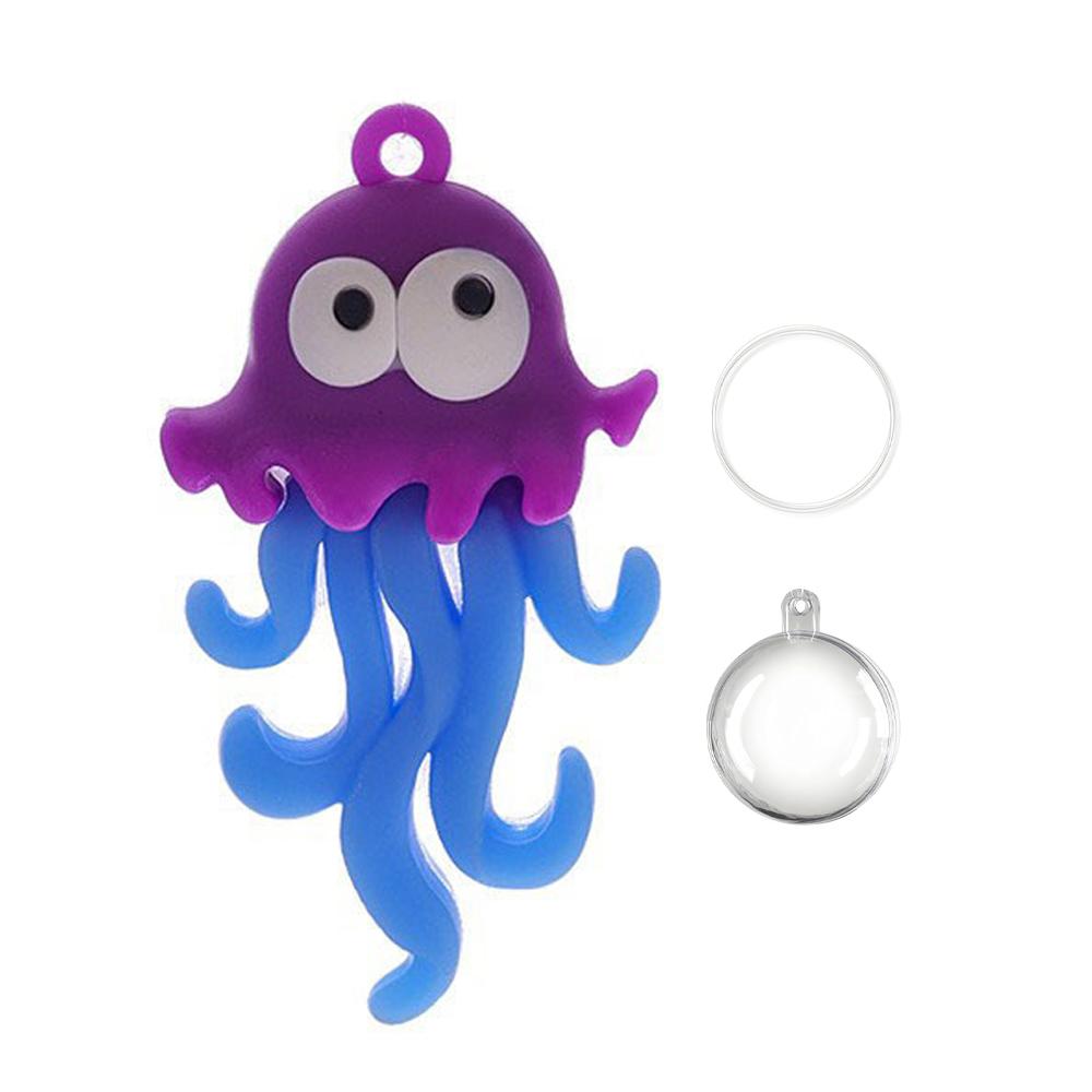 

1PC Ocean Life Aquarium Decorations with Floating Ball & Ropes Cute Fish Tank Ornaments for Home Aquarium Decor Theme Characters фіолетовий