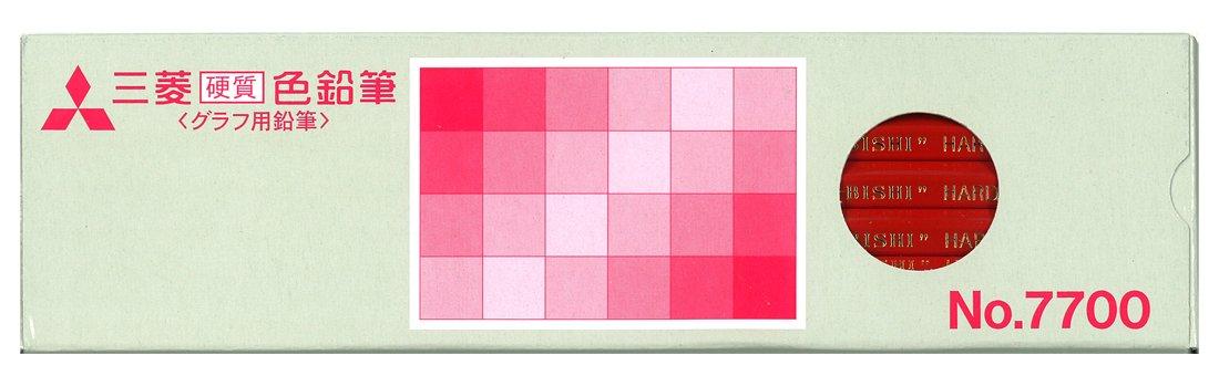 

Mitsubishi Pencil Colored 1 Pencils, Hard, No. 7700, Red, Dozen, K7700.15