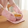 Rhomboid Texture Quilted Oven Mitt Set Anti-Scalding Kitchen Insulated Pad Potholder  Hot Bowl