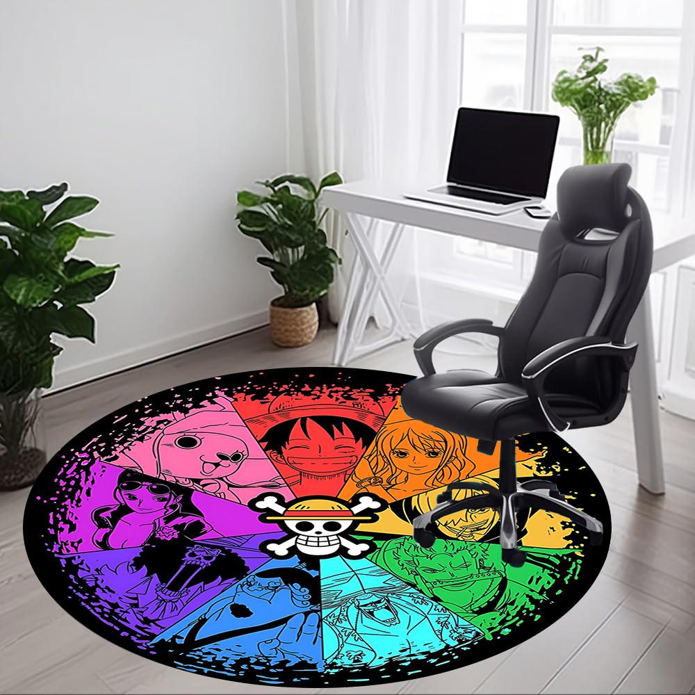 One Piece Office Round Area Rug, Indoor Mat Suitable For Office,Bedroom Living Room Home Decor, Room Deco A0908144