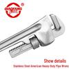 QIAOFANG 304 Stainless Steel Heavy-Duty Pipe Wrench