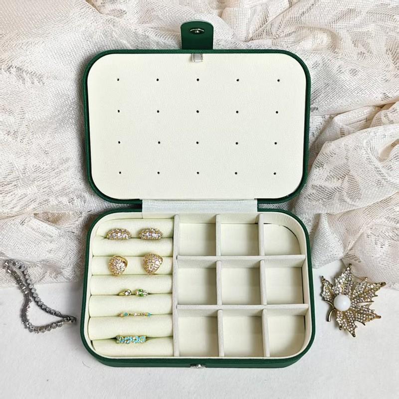 Portable Jewelry Storage Box Travel Small High-end Exquisite Large-capacity Earrings Ring Antioxidant Jewelry Box