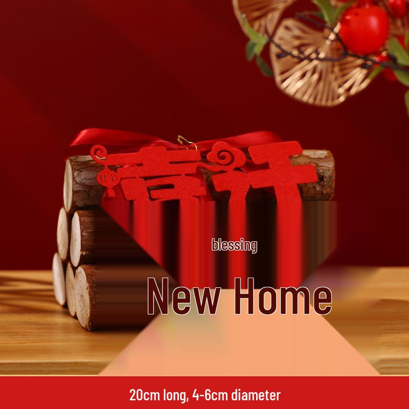 

Housewarming 2025 Firewood Ornament Set – New Home Celebration Decor Supplies