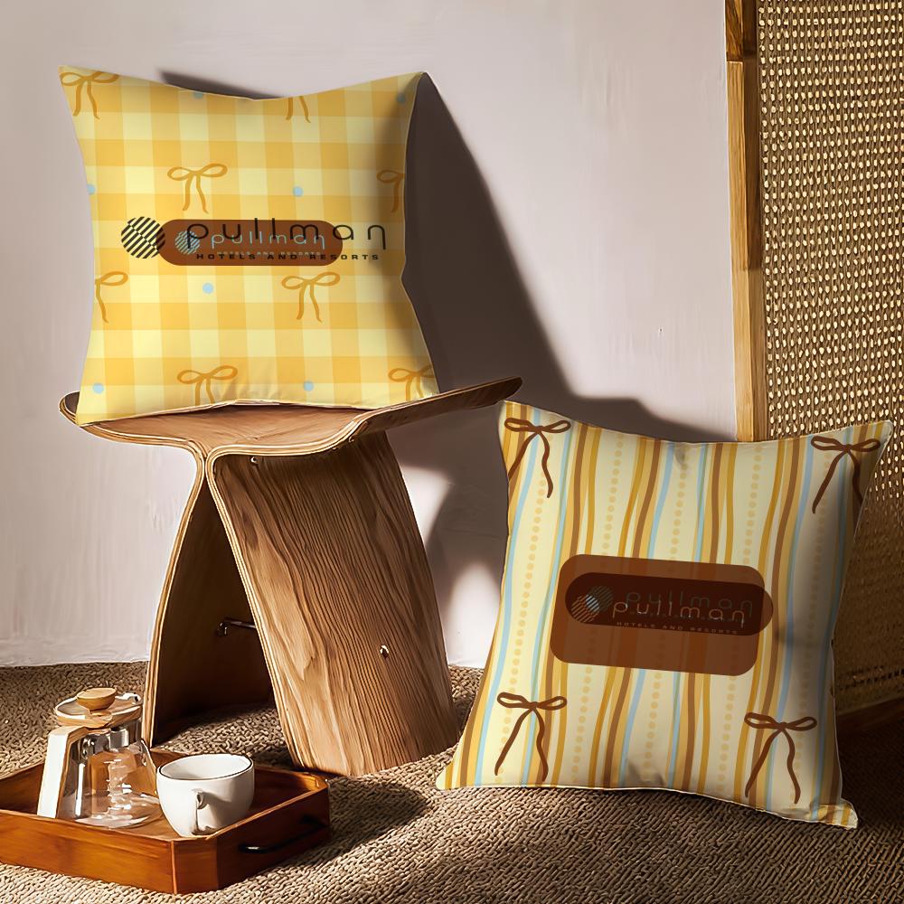 Luxurious Commemorative Gift P-Pullman Hotel Pillow Case Sofa Living Room Bedroom Headboard Backrest Cushion Square Cushion