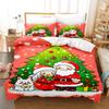 Christmas Bedding Set Duvet Cover Comforte 3D Children'S Cute Printed Cartoon 100% Polyester 3-Piece Set 1 Quilt Cover