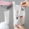 Standing Mesh Toiletry Bag, Portable Cosmetic Organizer for Travel, Waterproof Makeup Storage Pouch, Washable Travel Case