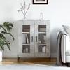 Vidaxl Cabinet, Concrete Grey, 69.5X34X90 Cm, Wood-Based Material
