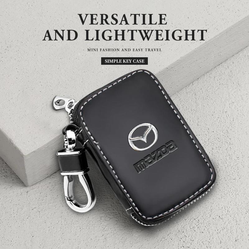 Leather Key Wallet Car Bag Multi-Function Case for Mazda 2 3 6 CX-5 CX5 CX4 CX2 CX-3 CX7 CX-9 CX9 MX5 RX8 - Accessory h7