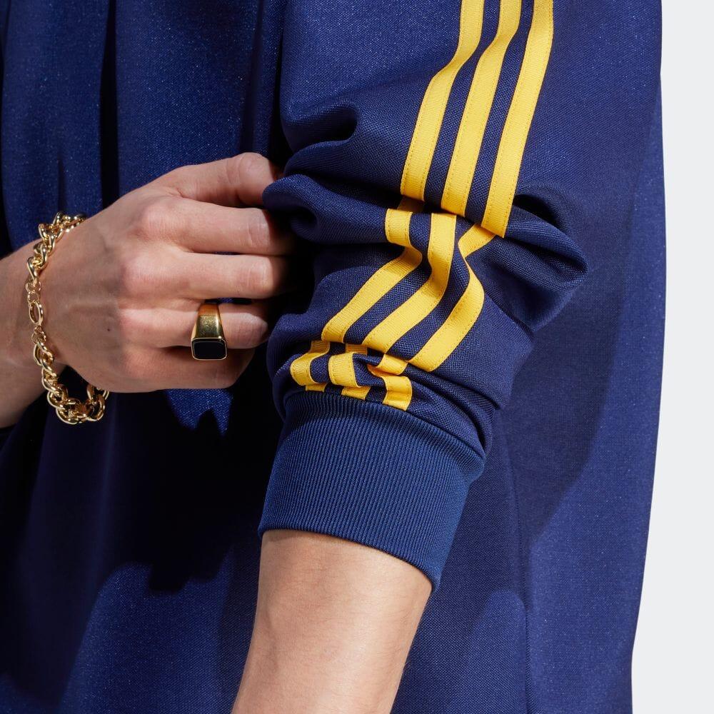 Adidas Originals Tre Striper Fargeblokk Langermet Poloskjorte Herre Topper Mørkeblå IM4457